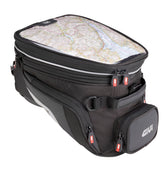 Borsa da serbatoio Xstream 320, un borsa in poliestere nera. Ideale per Honda e Kawasaki. Di Givi.